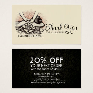 Massage Therapy Healing Hands Energy Spa Thank You