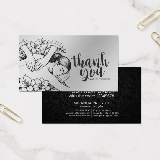 Massage Therapy Healing Hands Energy Spa Thank You (Office)