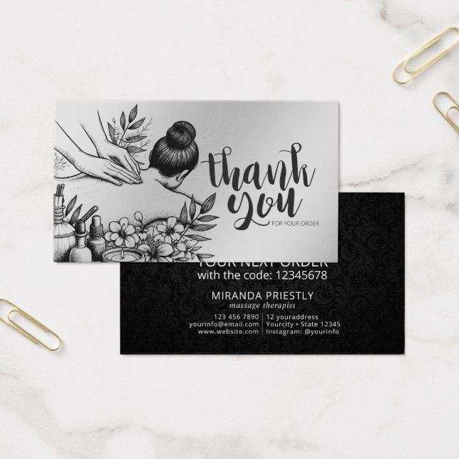 Massage Therapy Healing Hands Energy Spa Thank You (Office)