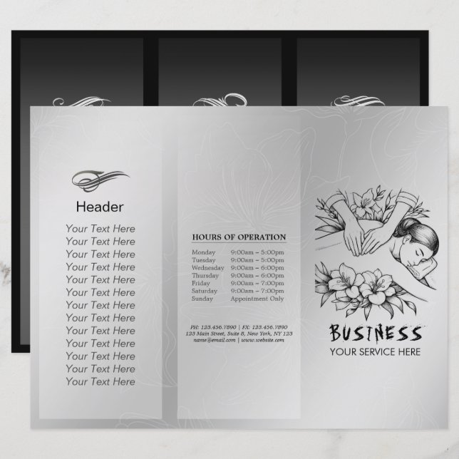 Massage Therapy Healing Hands Energy Spa Wellness (Front/Back)