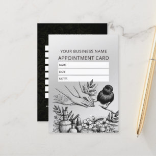 Massage Therapy Healing Hands Energy Spa Wellness Appointment Card