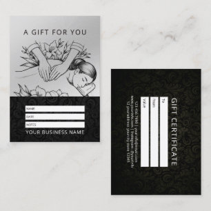 Massage Therapy Healing Hands Energy Spa Wellness Appointment Card