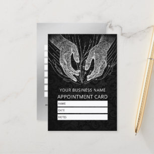 Massage Therapy Healing Hands Energy Spa Wellness Appointment Card