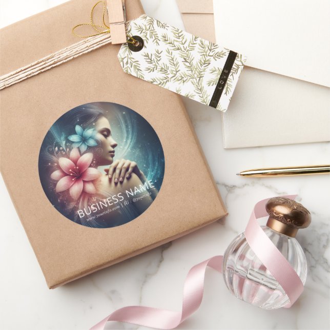 Massage Therapy Healing Hands Energy Spa Wellness Classic Round Sticker (Gifting)