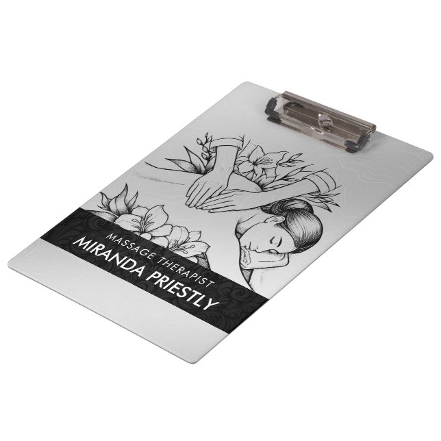 Massage Therapy Healing Hands Energy Spa Wellness Clipboard (Angled)