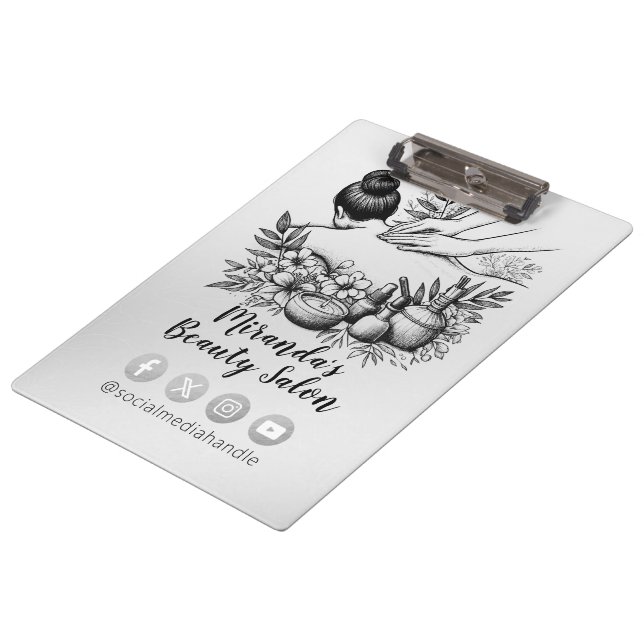 Massage Therapy Healing Hands Energy Spa Wellness Clipboard (Angled)