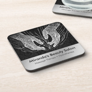 Massage Therapy Healing Hands Energy Spa Wellness Coaster