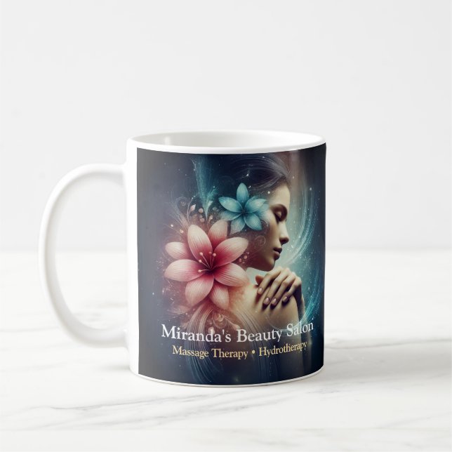 Massage Therapy Healing Hands Energy Spa Wellness Coffee Mug (Left)