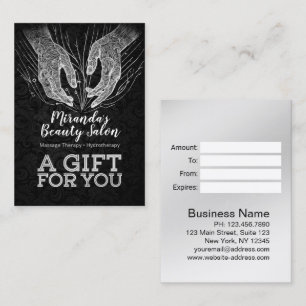 Massage Therapy Healing Hands Energy Spa Wellness Discount Card