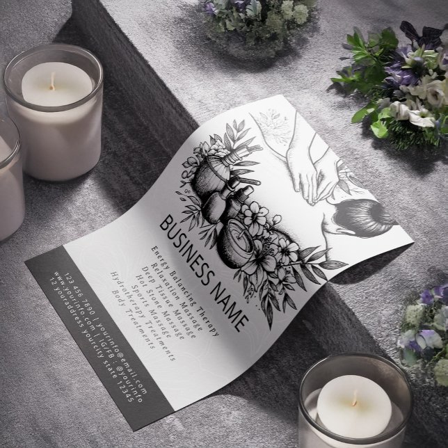 Massage Therapy Healing Hands Energy Spa Wellness Flyer (Creator Uploaded)