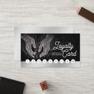 Massage Therapy Healing Hands Energy Spa Wellness Loyalty Card