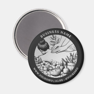 Massage Therapy Healing Hands Energy Spa Wellness Magnet
