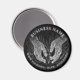 Massage Therapy Healing Hands Energy Spa Wellness Magnet