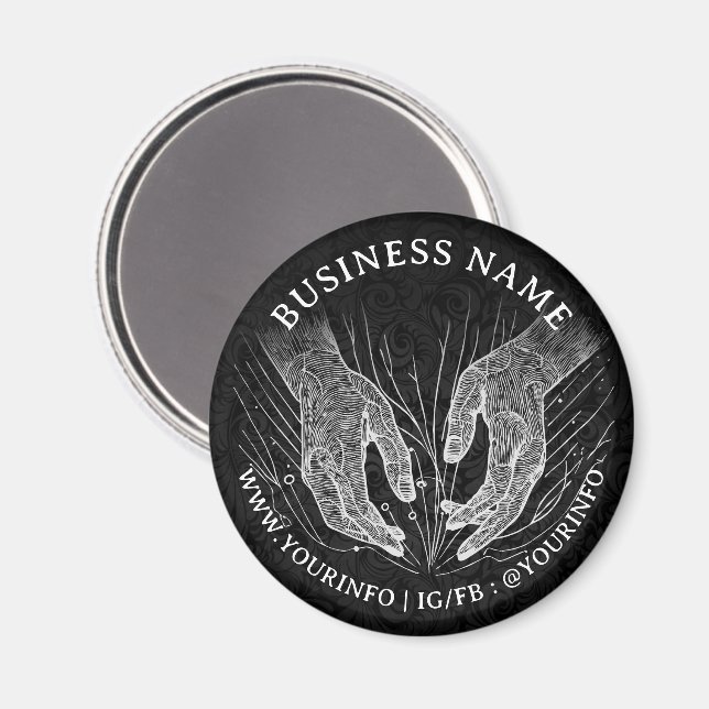 Massage Therapy Healing Hands Energy Spa Wellness Magnet (Front/Back)