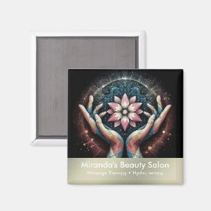 Massage Therapy Healing Hands Energy Spa Wellness Magnet