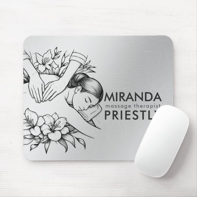 Massage Therapy Healing Hands Energy Spa Wellness Mouse Pad (With Mouse)