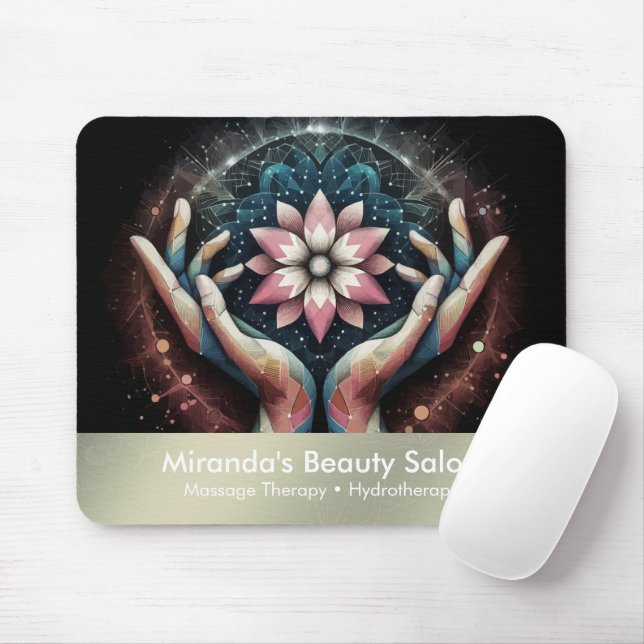 Massage Therapy Healing Hands Energy Spa Wellness Mouse Pad (With Mouse)