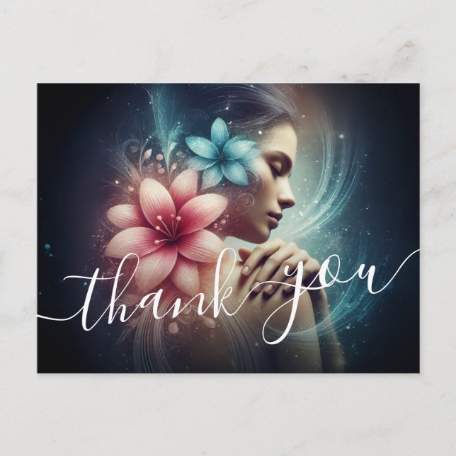 Massage Therapy Healing Hands Energy Spa Wellness Postcard (Front)