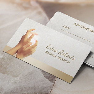 Massage Therapy Healing Hands Spa Appointment Card