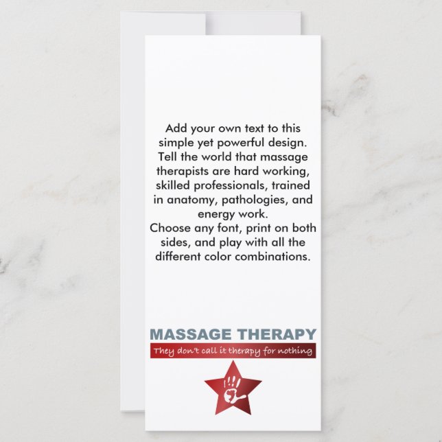Massage Therapy in Ruby Red (Front)