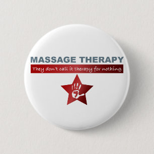 Massage Therapy in Ruby Red 2 Inch Round Button