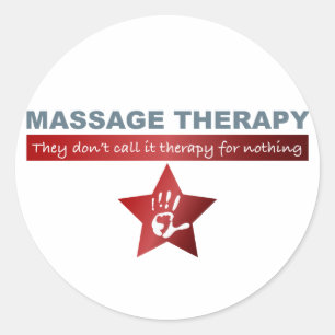 Massage Therapy in Ruby Red Classic Round Sticker