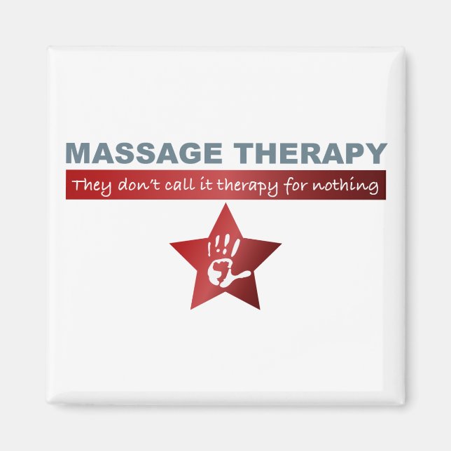 Massage Therapy in Ruby Red Magnet (Front)