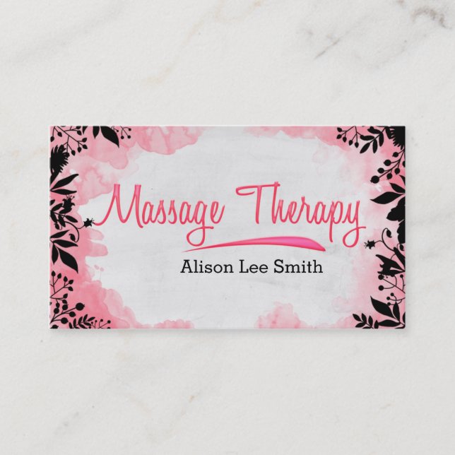 Massage Therapy - Massage Therapist Business Card (Front)