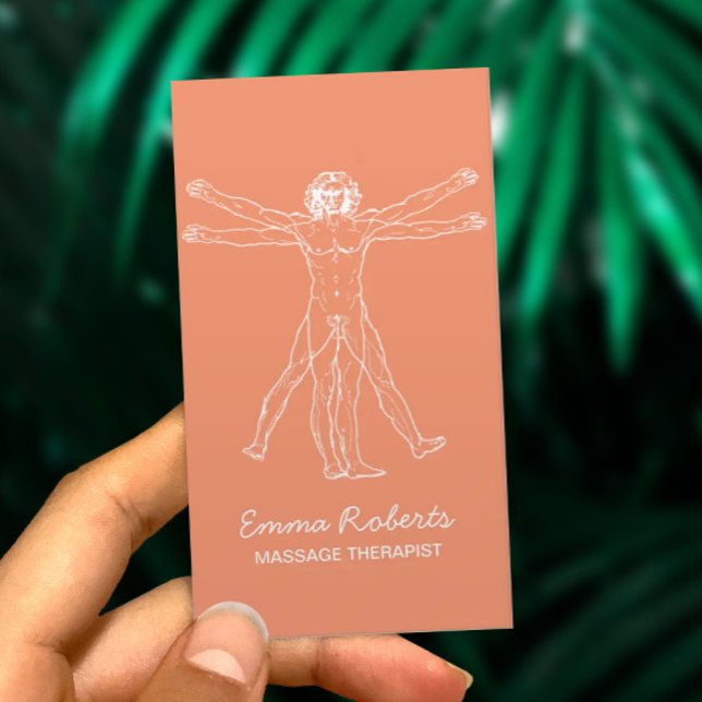 Massage Therapy Perfect Body Spa Orange Business Card (Creator Uploaded)