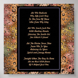 Massage Therapy Prayer Poster