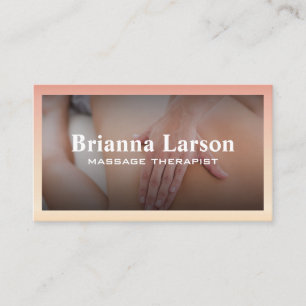 Massage Therapy Session   Back Massage Business Card
