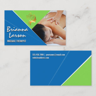 Massage Therapy Session   Back Rub Business Card
