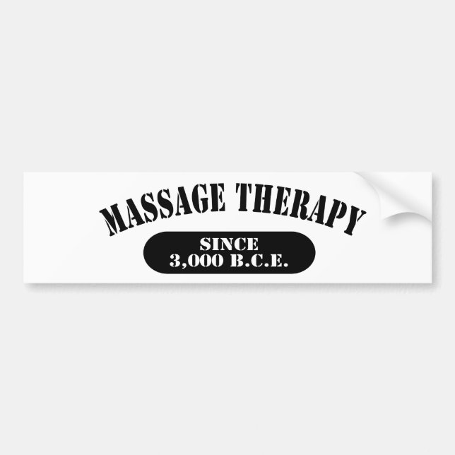 Massage Therapy Since 3,000 B.C.E. Bumper Sticker (Front)