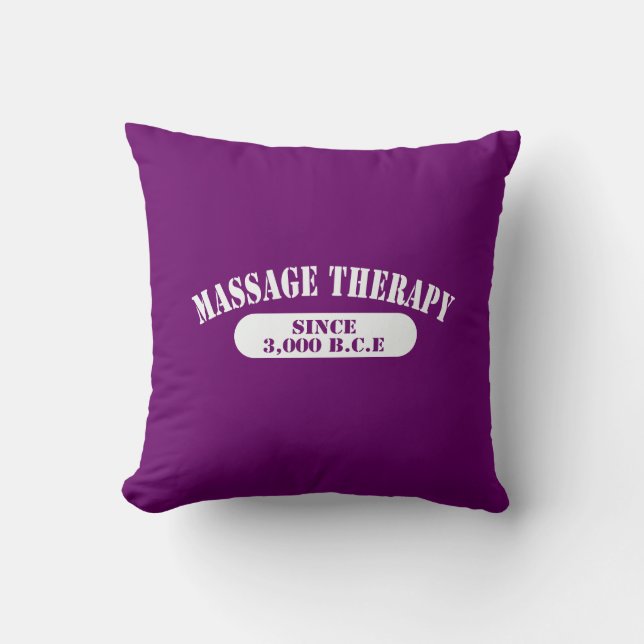 Massage Therapy Since 3,000 B.C.E. Throw Pillow (Front)