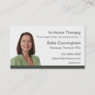Massage Therapy Trendy Portrait Great Budget Value Business Card