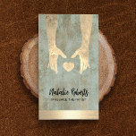 Massage Therapy Vintage Gold Healing Hands & Heart Business Card<br><div class="desc">Massage Therapy Vintage Gold Healing Hands & Heart Business Cards.</div>