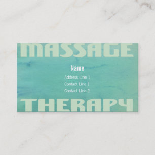 Massage Therapy watercolor Business Card