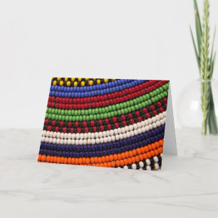 Massai Tribal Bead Pattern Card