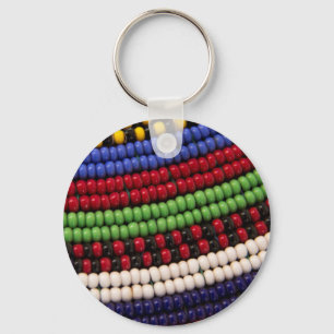 Massai Tribal Bead Pattern Keychain