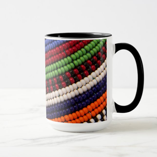 Massai Tribal Bead Pattern Mug (Right)