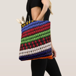 Massai Tribal Bead Pattern Tote Bag