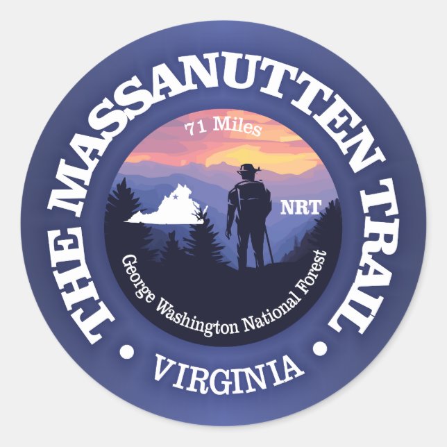 Massanutten Trail (rd2) Classic Round Sticker (Front)