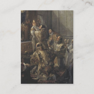 Masse catholique offrant des cartes saintes de pri