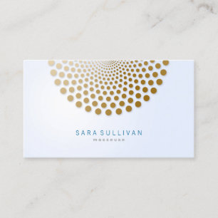 Masseuse Business Card Circle Dots Motif