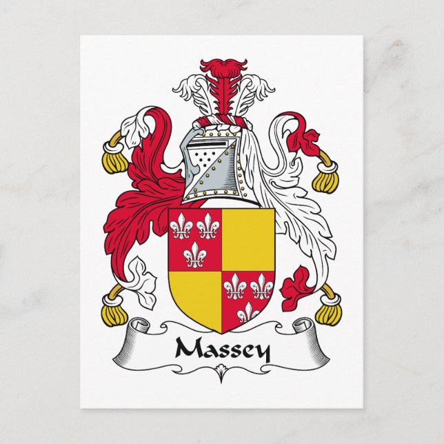 Massey Family Crest Postcard (Front)