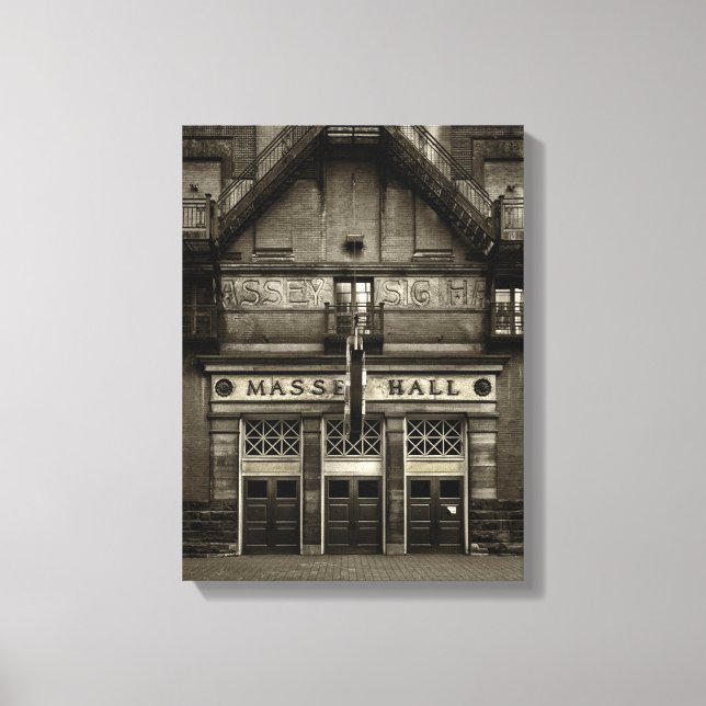 Massey Hall No 1 Toned Version Canvas Print (Front)