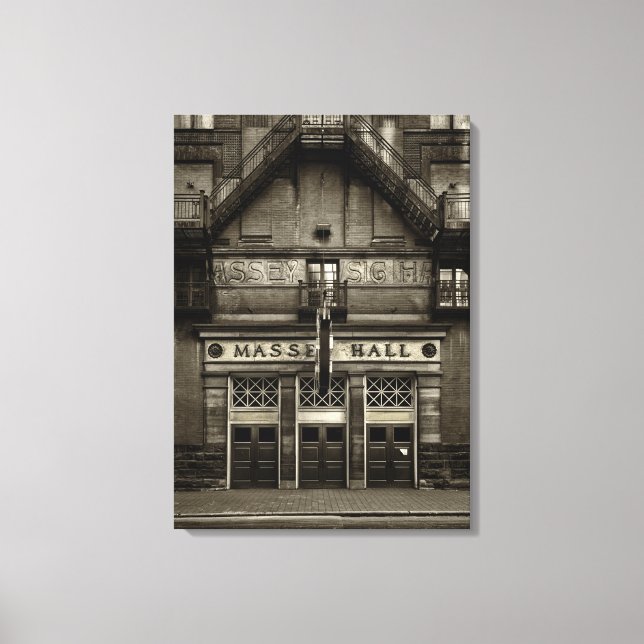 Massey Hall No 1 Toned Version Canvas Print (Front)