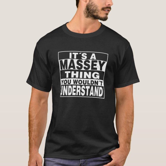 MASSEY Surname Personalized Gift T-Shirt (Front)