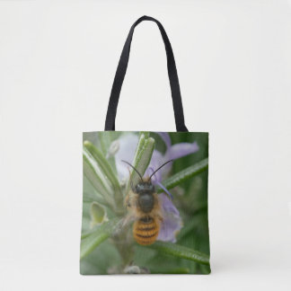 Massive bee,  or maybee(!) other insect, on a bag. tote bag