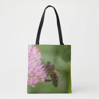 Massive bee,  or maybee(!) other insect, on a bag. tote bag